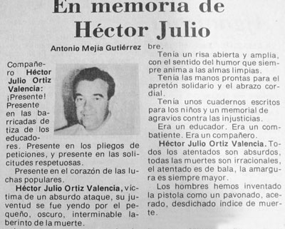 En memoria de Héctor Julio